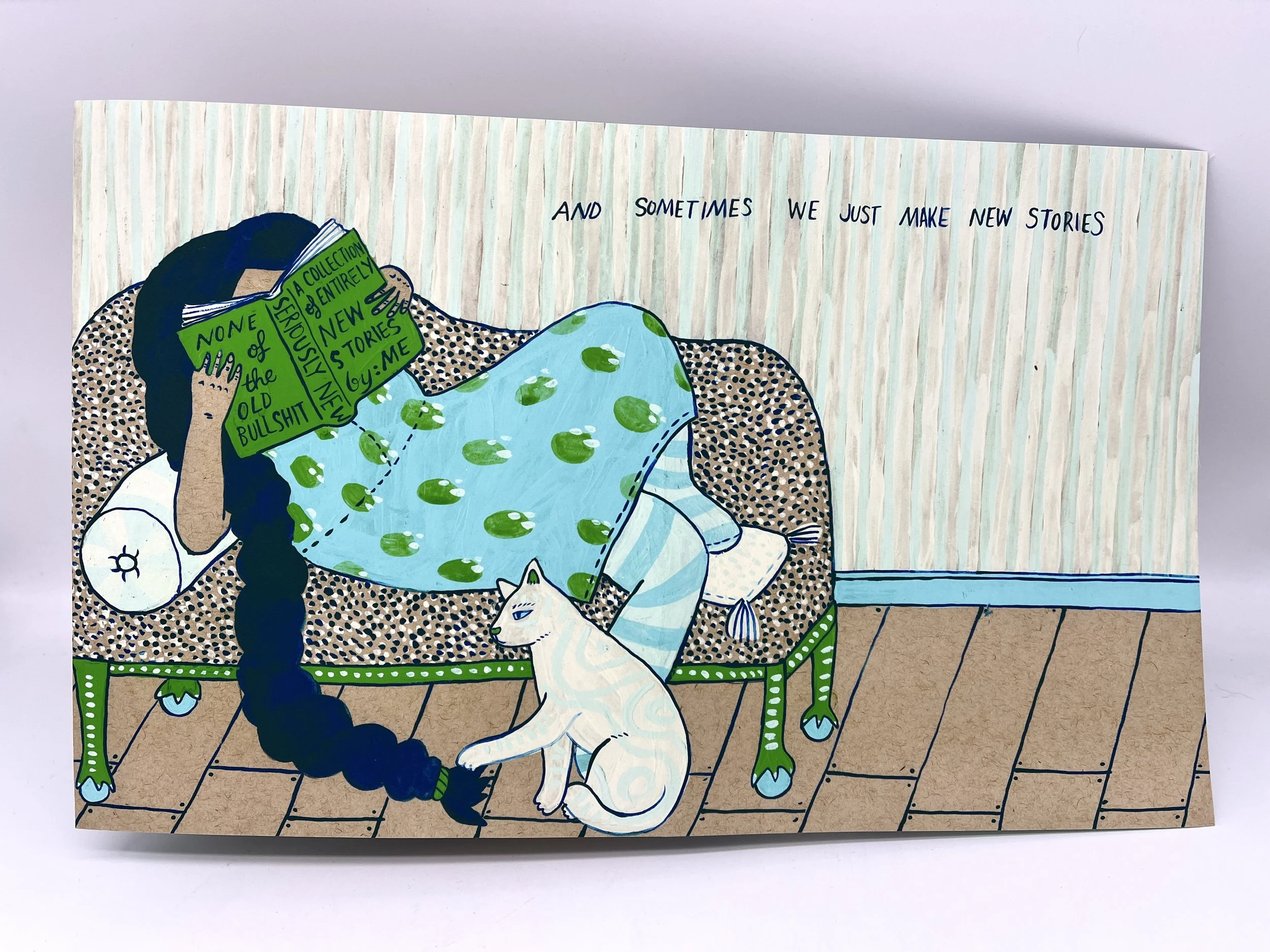 Sometimes There Are Stories - accordion folded pop up art zine